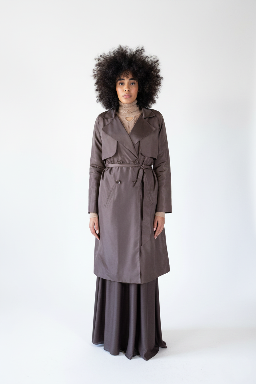 City Grace Brown Trench