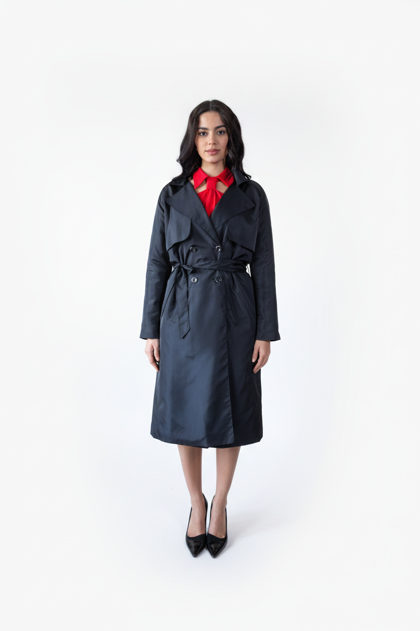City Grace Black Trench