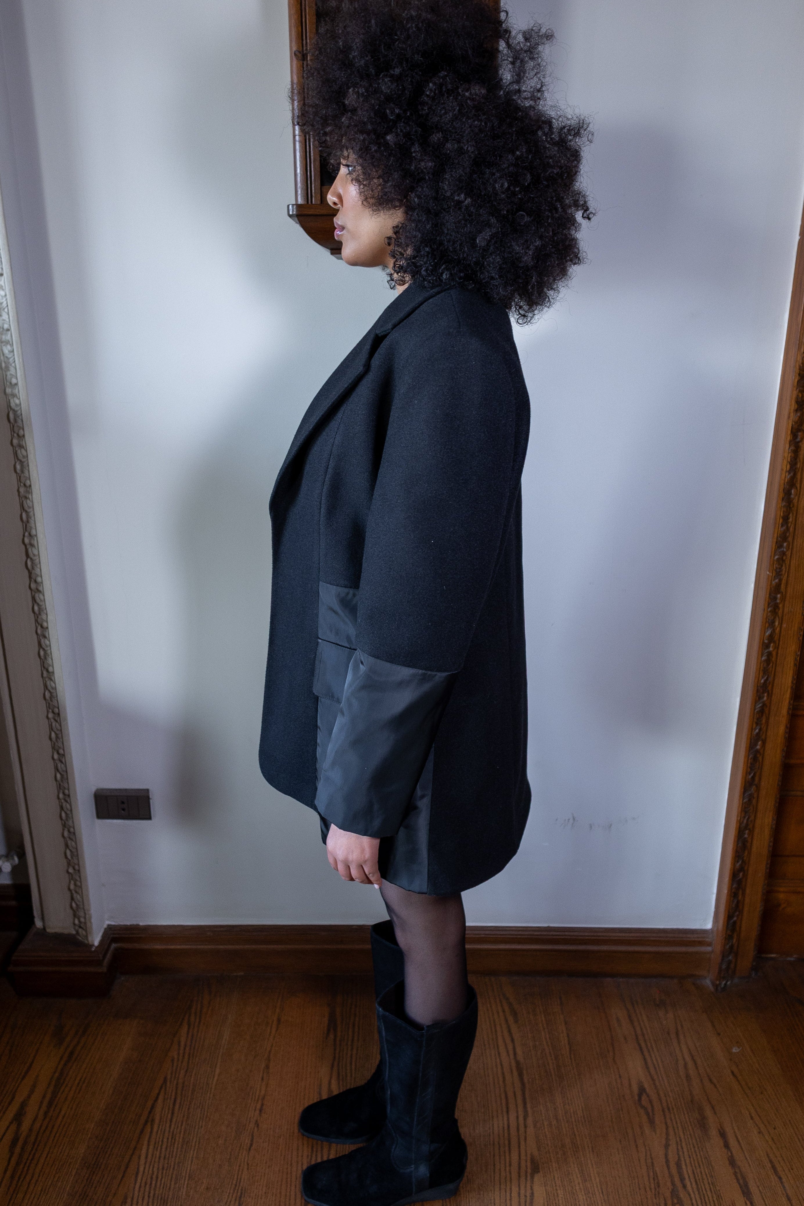 Stormline Black Half Coat