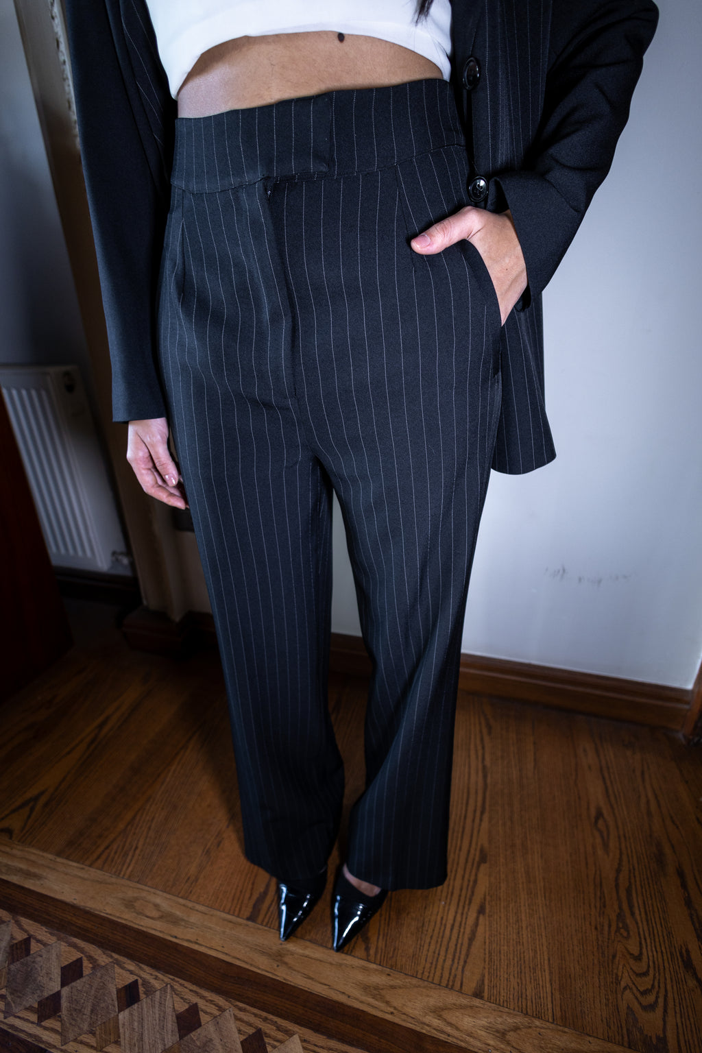 Sharp Intent Black Trousers