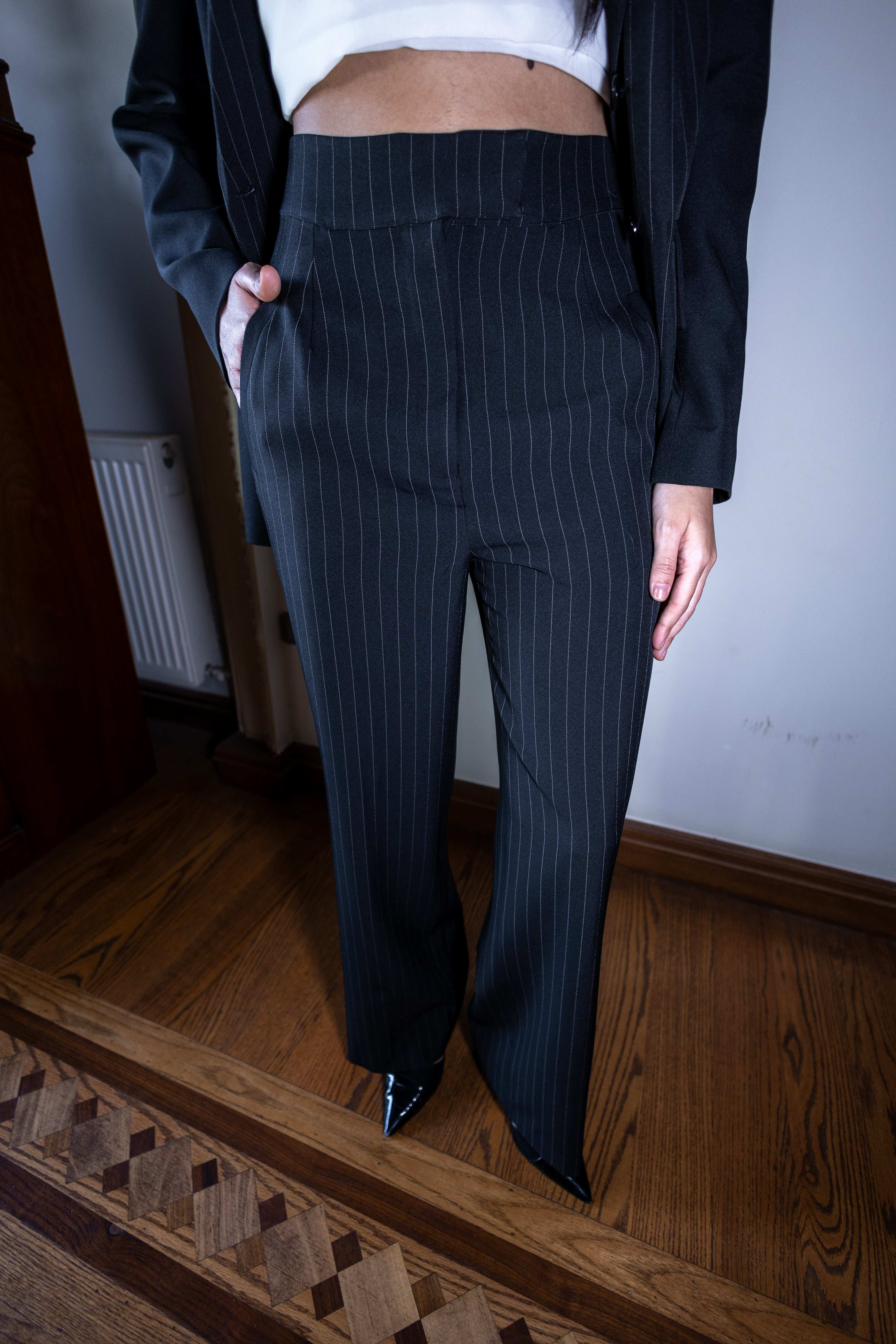 Sharp Intent Black Trousers