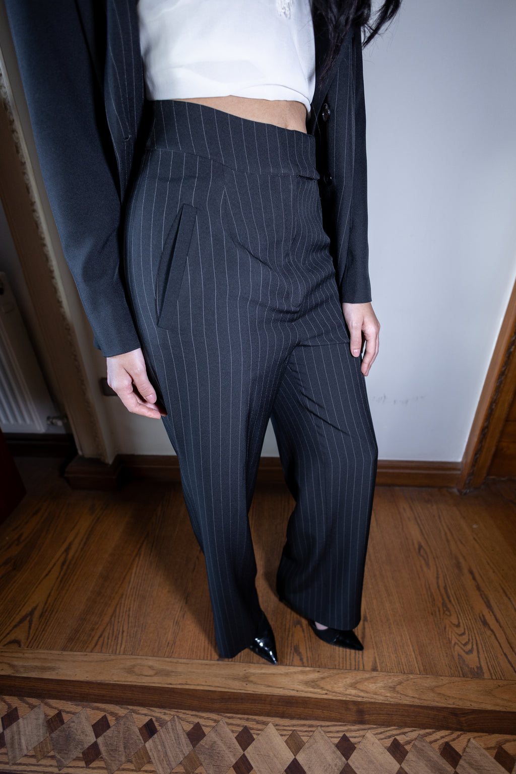 Sharp Intent Black Trousers