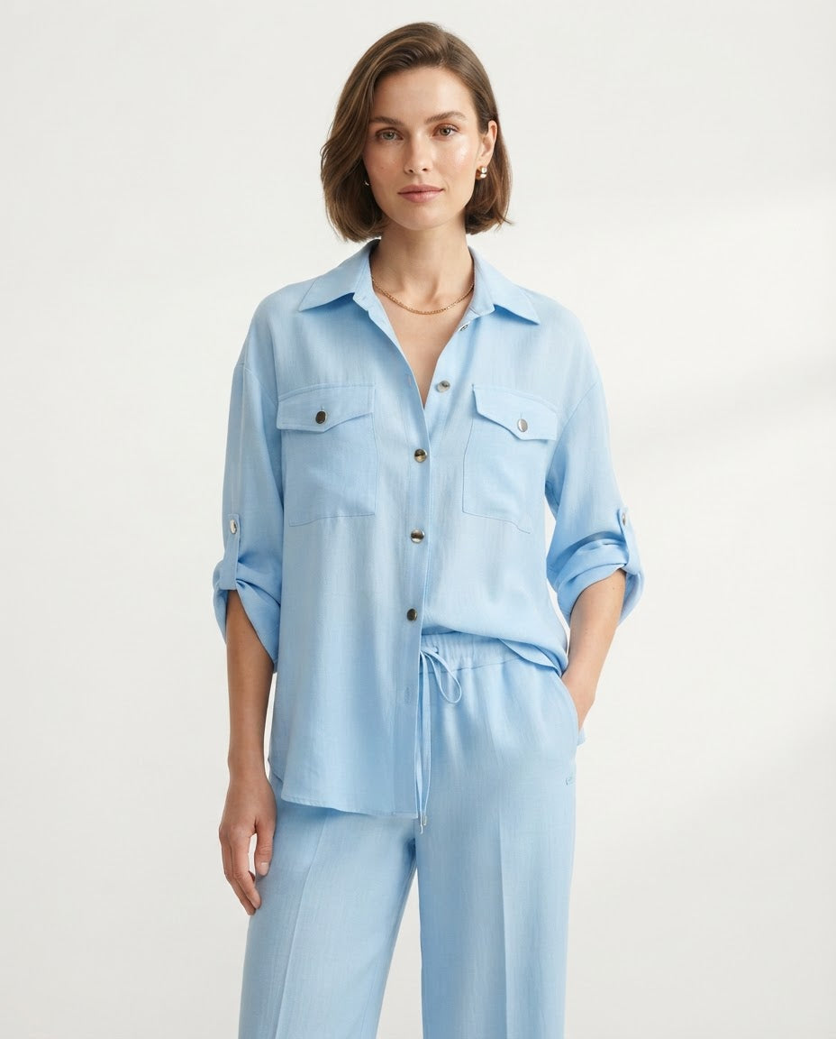 Blue Linen Set